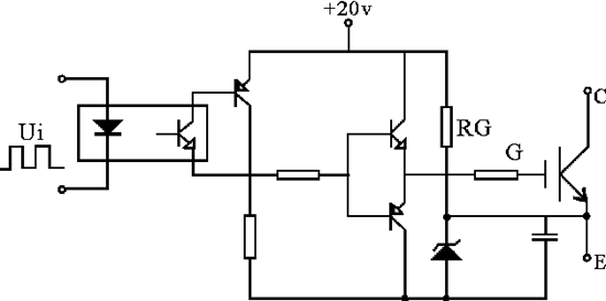 光耦隔離輸出驅動電路圖